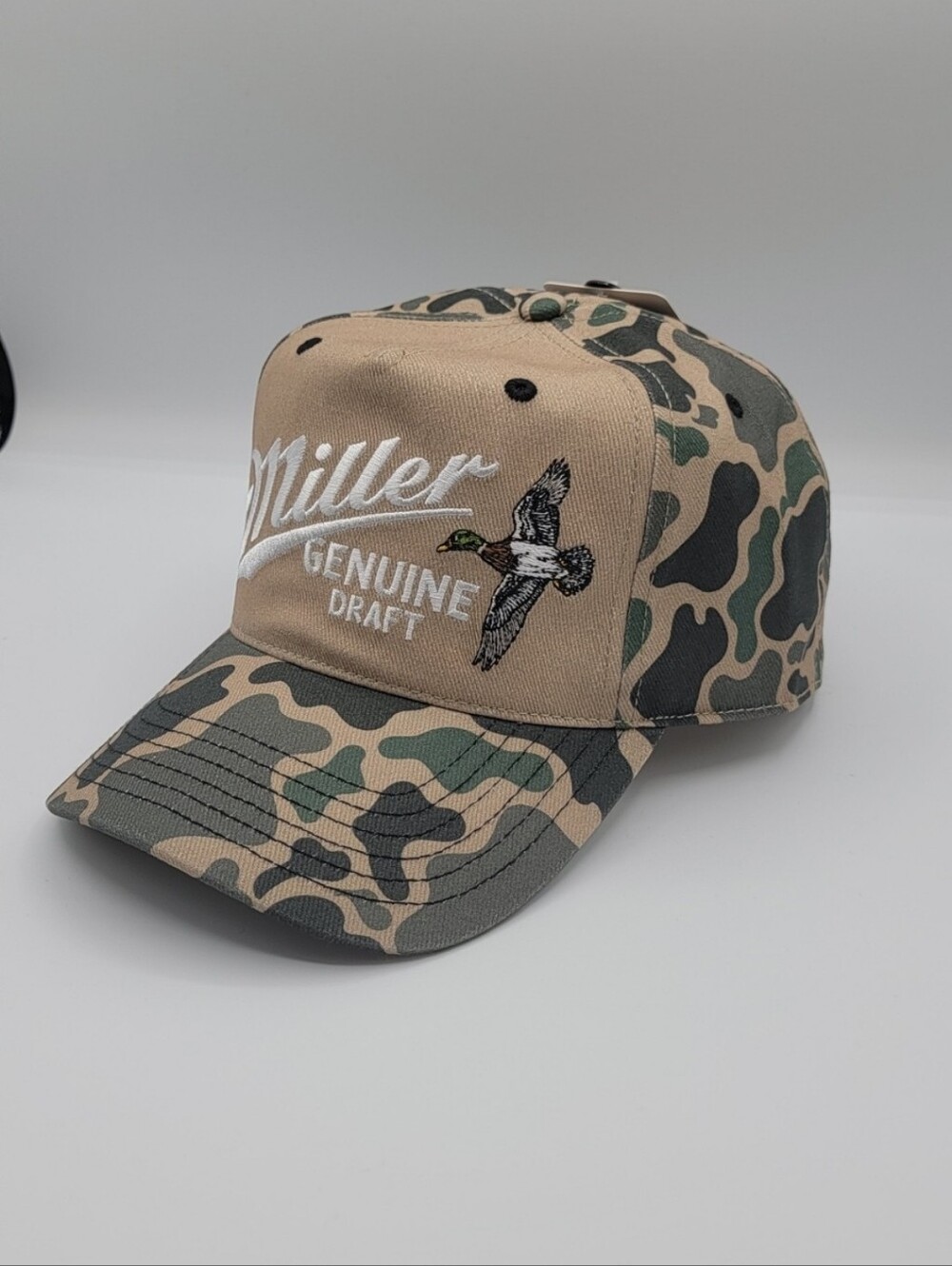 Miller Genuine Draft Miller High Life Camo Adjustable Hat Duck Logo New